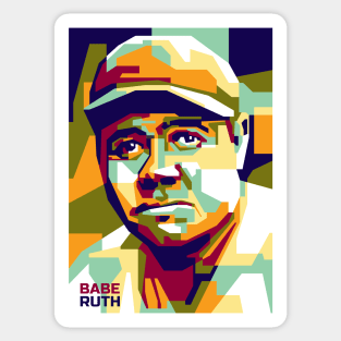 Abstract Babe Ruth in WPAP Sticker